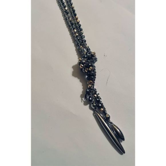 Gorgeous vintage LONG SILVER TASSEL NECKLACE - Picture 4 of 7